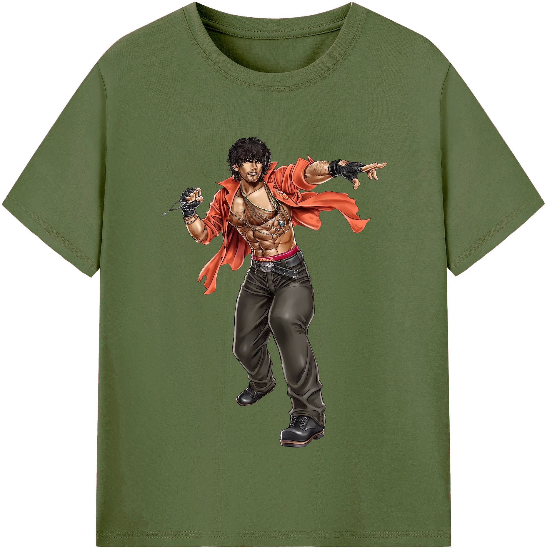 （画像用） 北斗の拳 Fist of the North Star 綿100％半袖Tシャツ（フロントプリント）